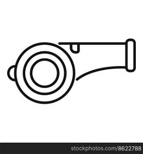 Sport whistle icon outline vector. People run. Active sport. Sport whistle icon outline vector. People run