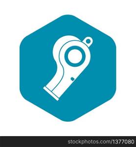 Sport whistle icon. Simple illustration of sport whistle vector icon for web. Sport whistle icon, simple style