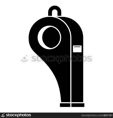 Sport whistle icon. Simple illustration of sport whistle vector icon for web design isolated on white background. Sport whistle icon, simple style