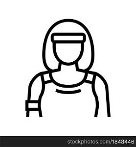 sport woman athlete line icon vector. sport woman athlete sign. isolated contour symbol black illustration. sport woman athlete line icon vector illustration
