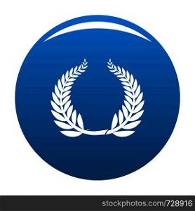 Sport wreath icon. Simple illustration of sport wreath vector icon for any design blue. Sport wreath icon vector blue
