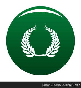 Sport wreath icon. Simple illustration of sport wreath vector icon for any design green. Sport wreath icon vector green