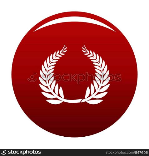 Sport wreath icon. Simple illustration of sport wreath vector icon for any design red. Sport wreath icon vector red
