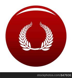 Sport wreath icon. Simple illustration of sport wreath vector icon for any design red. Sport wreath icon vector red