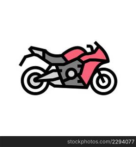 sportbike motorcycle color icon vector. sportbike motorcycle sign. isolated symbol illustration. sportbike motorcycle color icon vector illustration