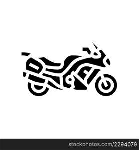 sportbike motorcycle glyph icon vector. sportbike motorcycle sign. isolated contour symbol black illustration. sportbike motorcycle glyph icon vector illustration