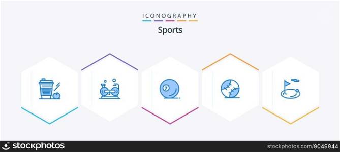 Sports 25 Blue icon pack including stiched. baseball. gym. ball. sport