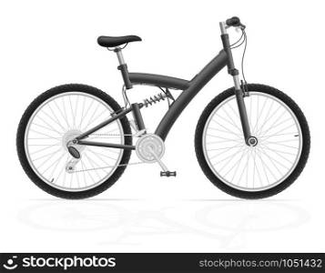 sports bike with the rear shock absorber vector illustration isolated on white background