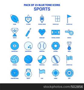 Sports Blue Tone Icon Pack - 25 Icon Sets