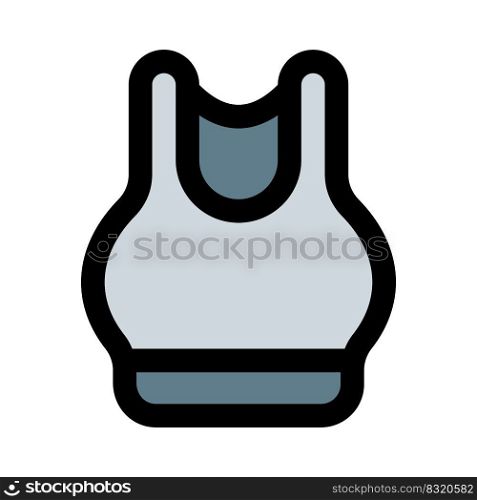 Sports bra for exercise isolated on a white background