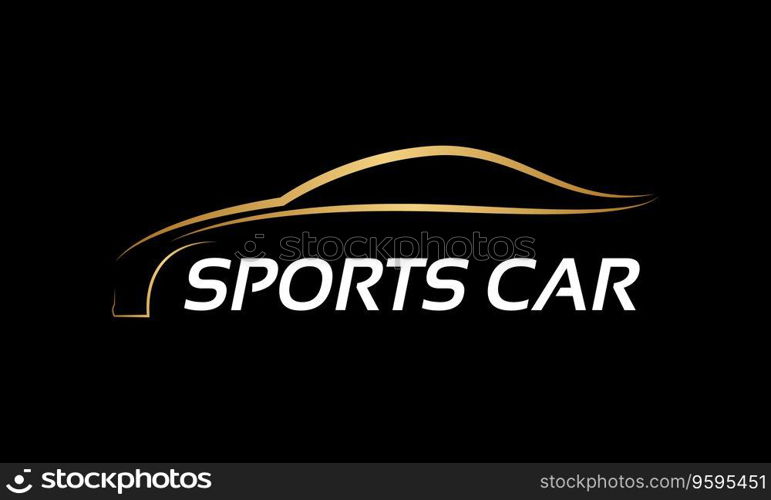 Sports car logo vector image