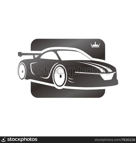 sports car template theme vector art illustration. sports car template