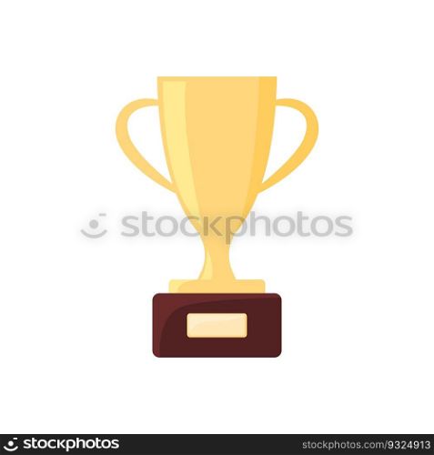 Sports cup for winner. Award for champion of sports game. Flat vector illustration of cup on white background.. Sports cup for winner. Award for champion of sports game. Flat vector illustration of cup on white background