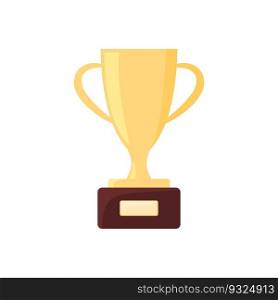 Sports cup for winner. Award for champion of sports game. Flat vector illustration of cup on white background.. Sports cup for winner. Award for champion of sports game. Flat vector illustration of cup on white background