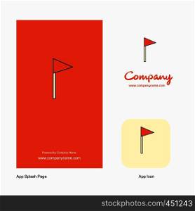 Sports Flag Company Logo App Icon and Splash Page Design. Creative Business App Design Elements