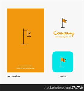 Sports flag Company Logo App Icon and Splash Page Design. Creative Business App Design Elements