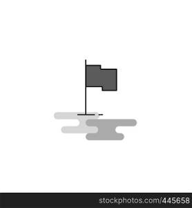 Sports flag Web Icon. Flat Line Filled Gray Icon Vector