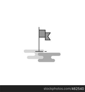 Sports flag Web Icon. Flat Line Filled Gray Icon Vector