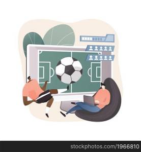 Sports games abstract concept vector illustration. Digital sports, e-sport league, online football tournament, e-game championship, sports mobile app, internet browser game abstract metaphor.. Sports games abstract concept vector illustration.