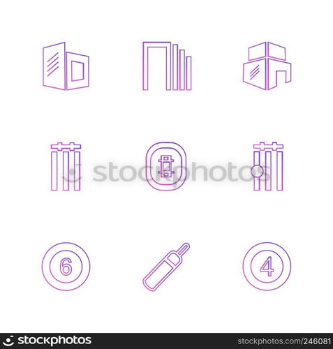 Sports , games , atheletes , arrows , left , right , up , down , cricket  , football , tennis , bails , ball , wicket , halmet , icon, vector, design,  flat,  collection, style, creative,  icons