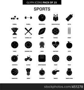 Sports Glyph Vector Icon set