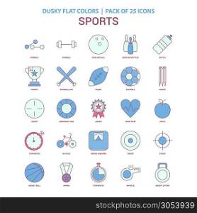 Sports icon Dusky Flat color - Vintage 25 Icon Pack