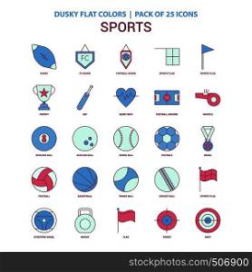 Sports icon Dusky Flat color - Vintage 25 Icon Pack