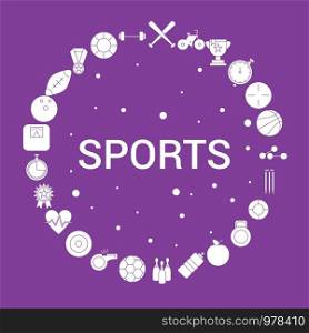 Sports Icon Set. Infographic Vector Template