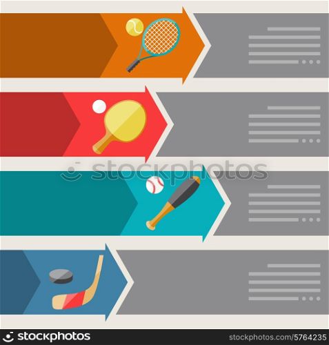 Sports infographics abstract optional banners.