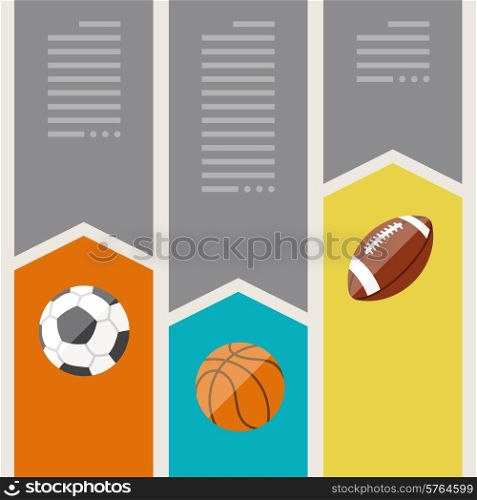 Sports infographics optional abstract banners.