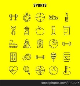 Sports Line Icon for Web, Print and Mobile UX/UI Kit. Such as: Boarding, Skateboard, Skating, Sports, Shooting, Shooting Board, Sports, Pictogram Pack. - Vector