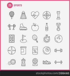 Sports Line Icon for Web, Print and Mobile UX/UI Kit. Such as: Boarding, Skateboard, Skating, Sports, Shooting, Shooting Board, Sports, Pictogram Pack. - Vector