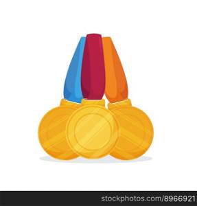 sports medal isolated vector illustration