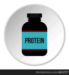 Sports nutrition icon in flat circle isolated vector illustration for web. Sports nutrition icon circle