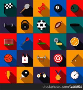 Sports set icons in flat style for any design. Sports set icons