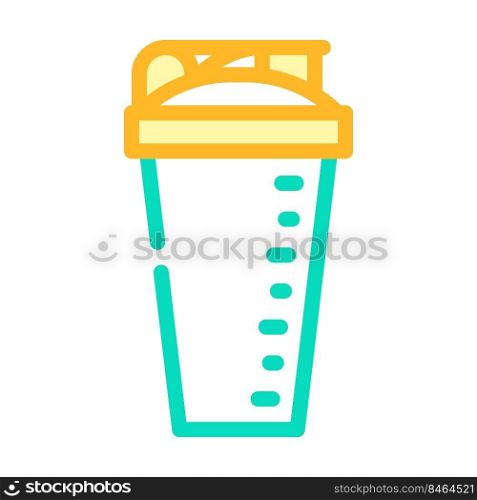 sports shaker cup color icon vector. sports shaker cup sign. isolated symbol illustration. sports shaker cup color icon vector illustration