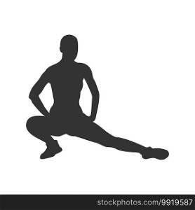 Sports. Silhouette of an athlete. Flat vector icon isolated on a white background. Simple style