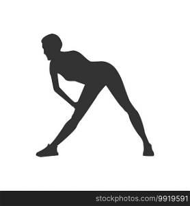 Sports. Silhouette of an athlete. Flat vector icon isolated on a white background. Simple style