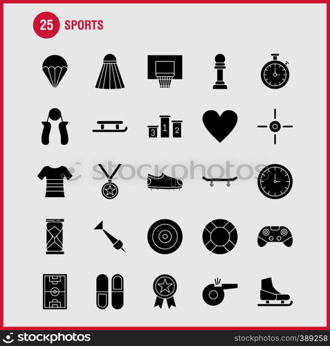 Sports Solid Glyph Icon for Web, Print and Mobile UX/UI Kit. Such as: Football, Football Shoes, Shoes, Sports, Sports Shoes, Heart, Pictogram Pack. - Vector