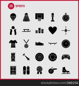 Sports Solid Glyph Icon for Web, Print and Mobile UX/UI Kit. Such as: Football, Football Shoes, Shoes, Sports, Sports Shoes, Heart, Pictogram Pack. - Vector
