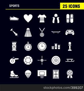 Sports Solid Glyph Icon for Web, Print and Mobile UX/UI Kit. Such as: Football, Football Shoes, Shoes, Sports, Sports Shoes, Heart, Pictogram Pack. - Vector
