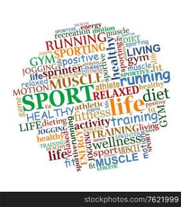 Sports tag cloud for web and another design