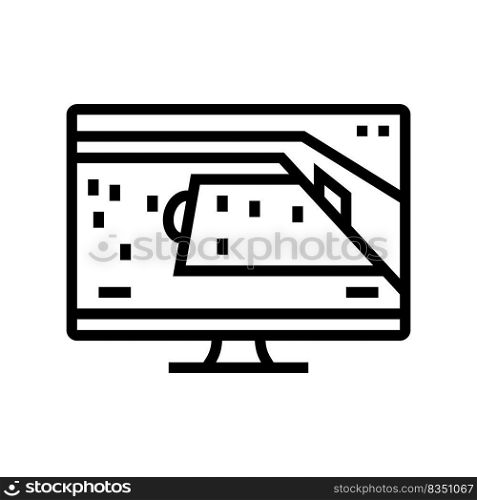 sports video game line icon vector. sports video game sign. isolated contour symbol black illustration. sports video game line icon vector illustration
