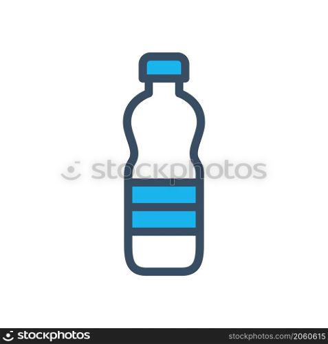 sports water bottle icon flat illustration