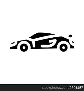 sportscar high speed transport glyph icon vector. sportscar high speed transport sign. isolated contour symbol black illustration. sportscar high speed transport glyph icon vector illustration