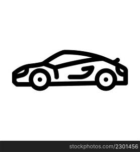 sportscar high speed transport line icon vector. sportscar high speed transport sign. isolated contour symbol black illustration. sportscar high speed transport line icon vector illustration