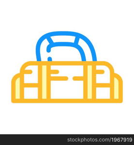 sportsman bag color icon vector. sportsman bag sign. isolated symbol illustration. sportsman bag color icon vector illustration