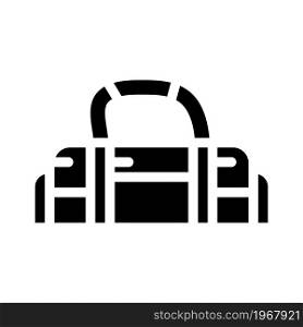 sportsman bag glyph icon vector. sportsman bag sign. isolated contour symbol black illustration. sportsman bag glyph icon vector illustration