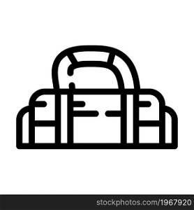 sportsman bag line icon vector. sportsman bag sign. isolated contour symbol black illustration. sportsman bag line icon vector illustration