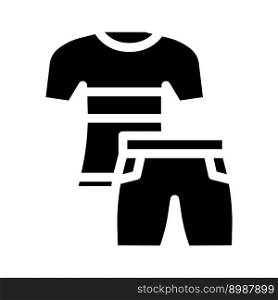 sportswear fitness sport glyph icon vector. sportswear fitness sport sign. isolated symbol illustration. sportswear fitness sport glyph icon vector illustration